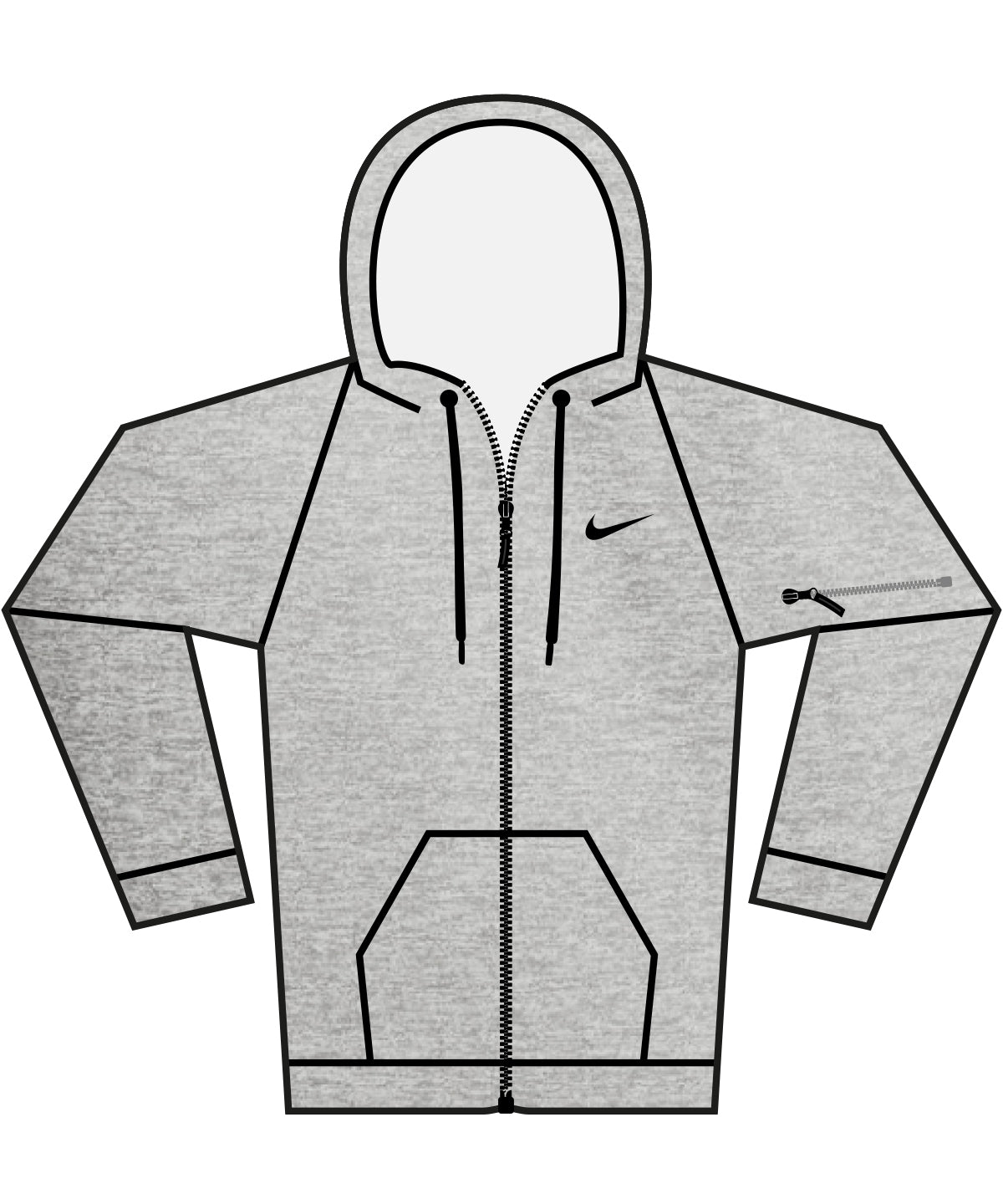 Nike mens full-zip fitness hoodie