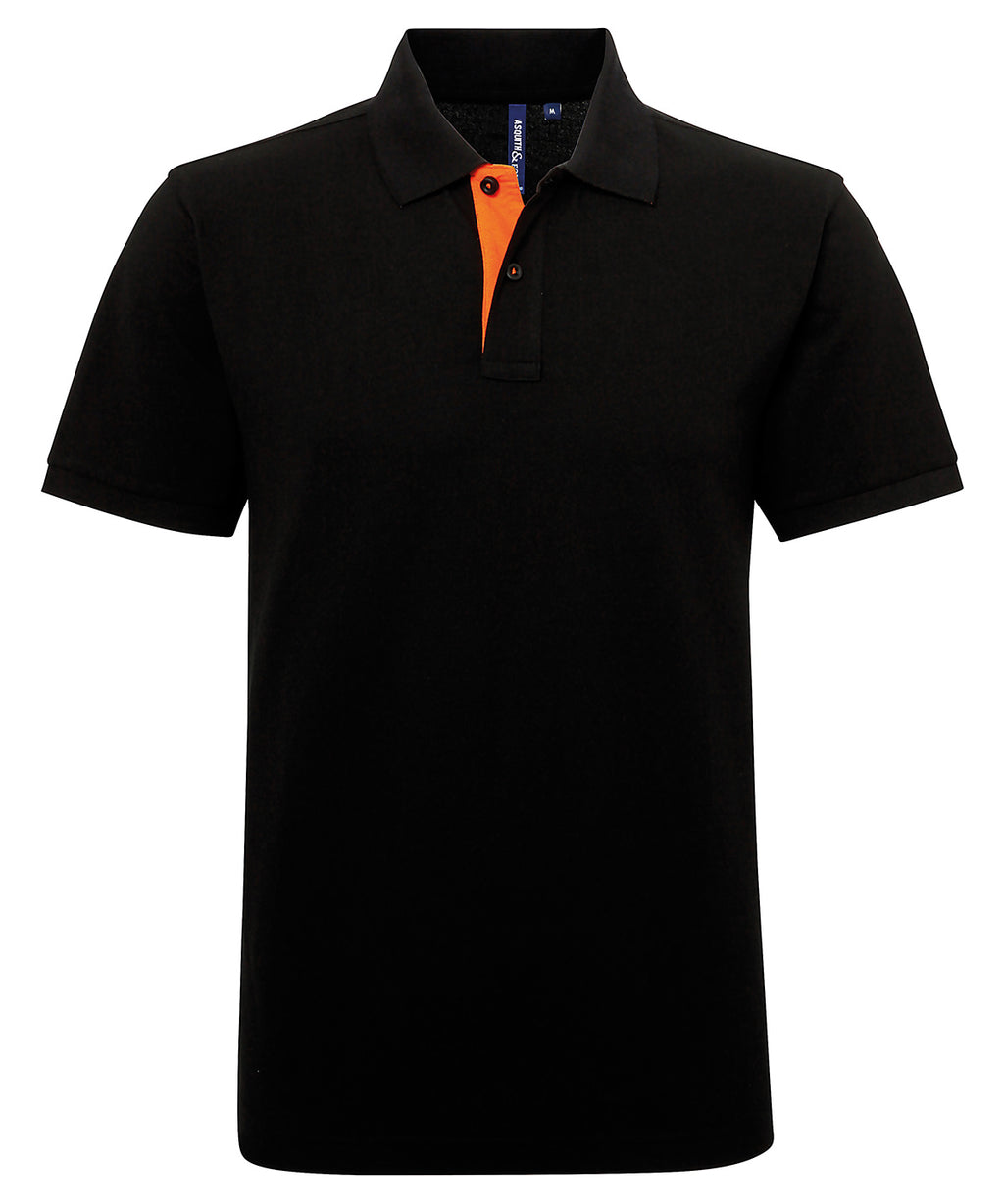 Men's classic fit contrast polo