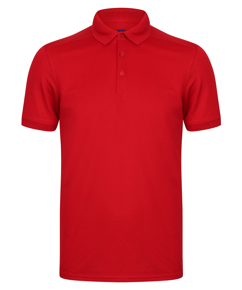 Stretch polo shirt with wicking finish (slim fit)