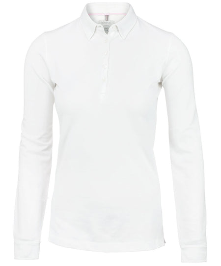 Womens Carlington  deluxe long sleeve polo