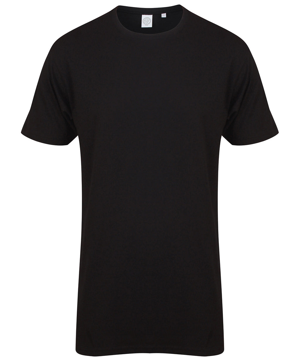 Longline t-shirt with dipped hem