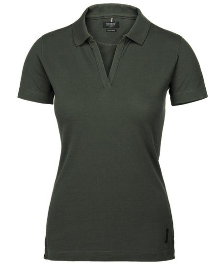 Womens Harvard v-neck  stretch deluxe polo