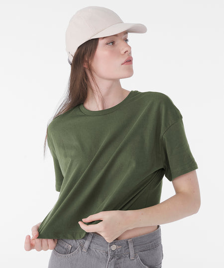 Womens Jersey crop tee