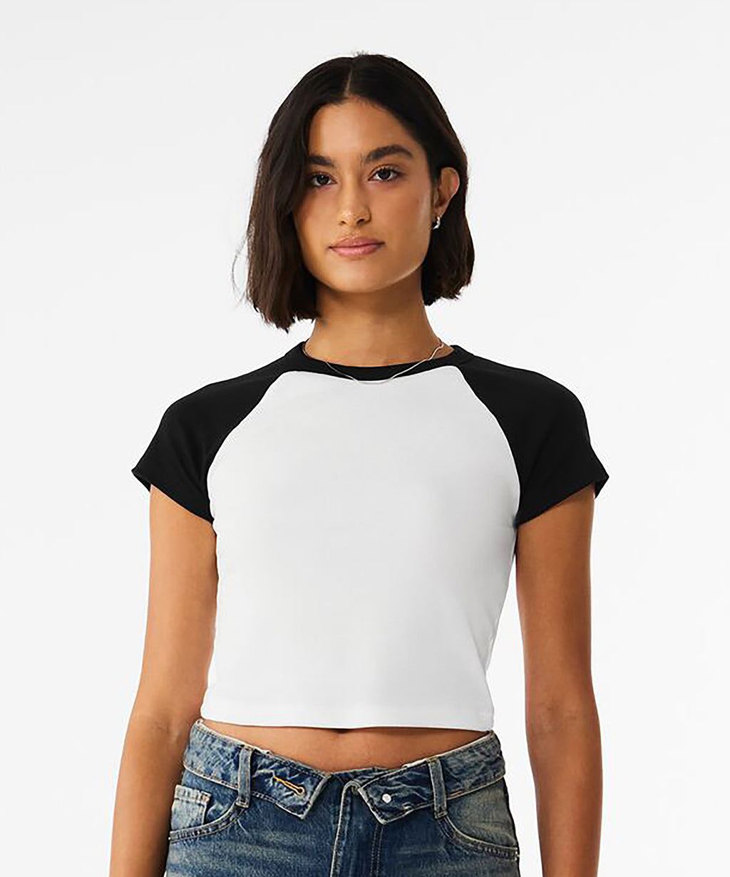 Womens micro rib raglan baby t-shirt
