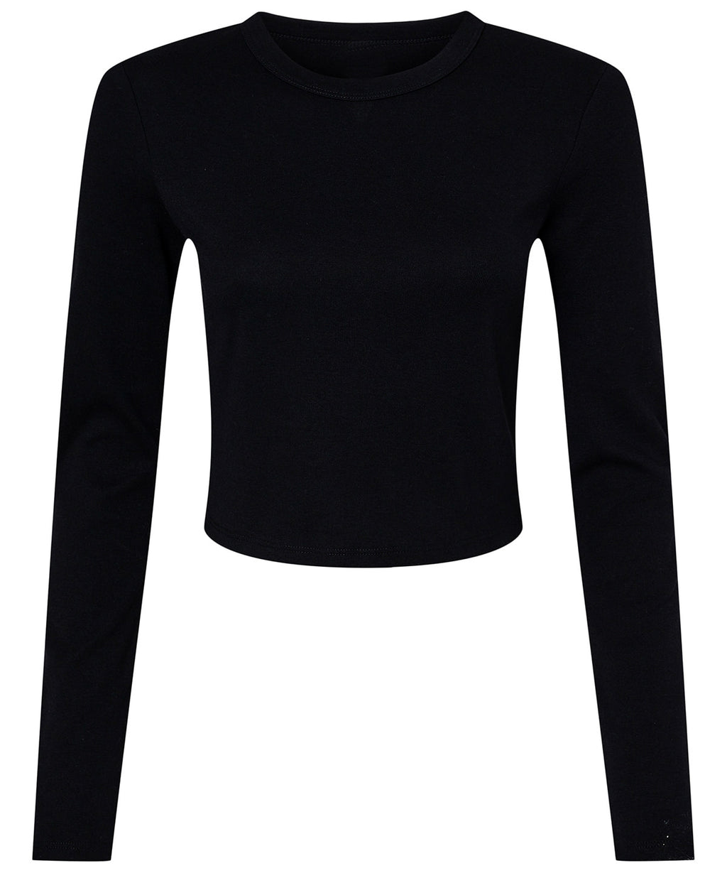Womens micro rib long sleeve baby t-shirt
