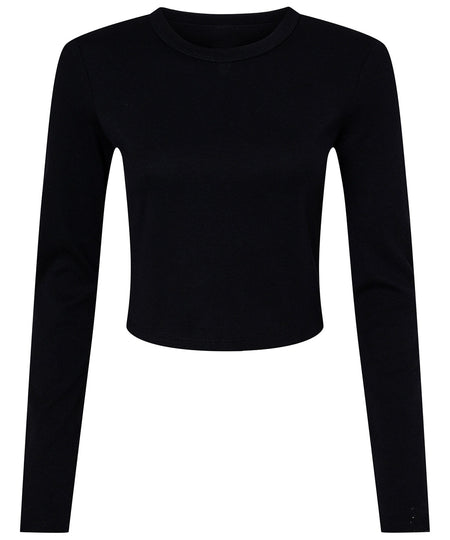 Womens micro rib long sleeve baby t-shirt