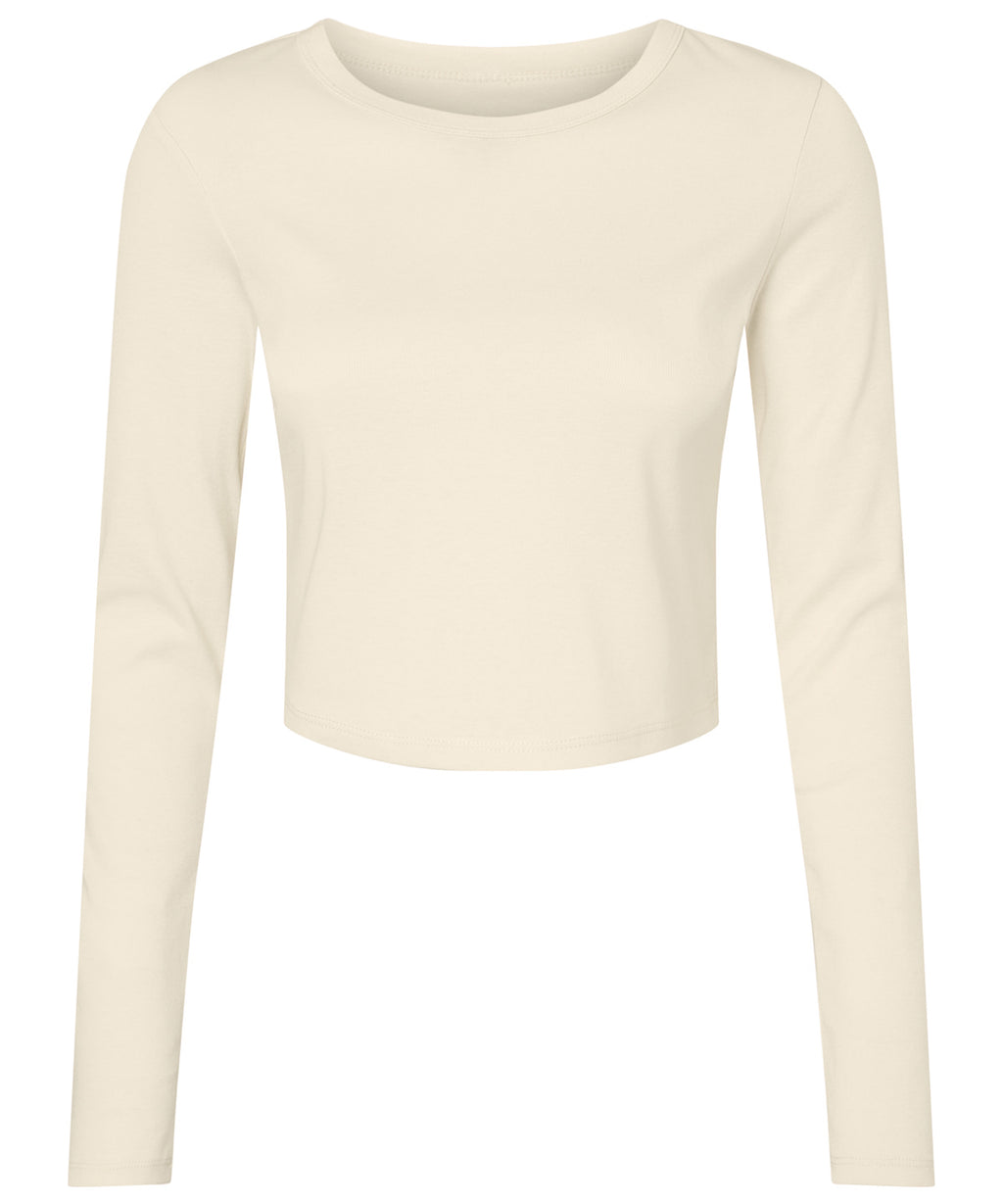 Womens micro rib long sleeve baby t-shirt
