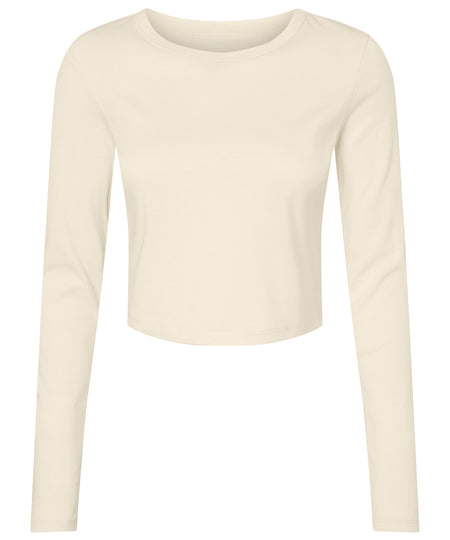 Womens micro rib long sleeve baby t-shirt