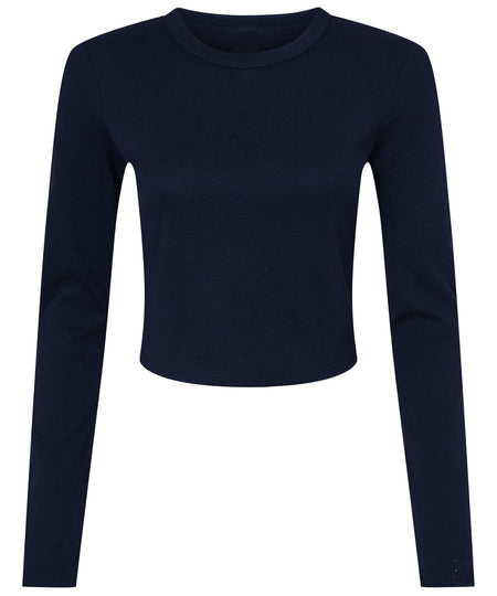 Womens micro rib long sleeve baby t-shirt