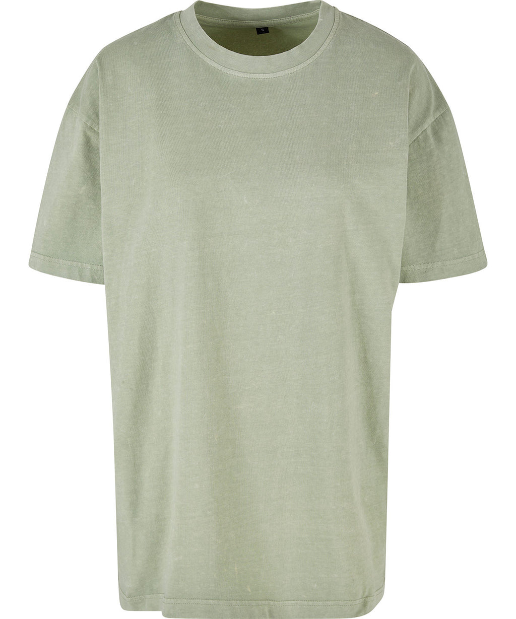 Womens oversized acid wash tee