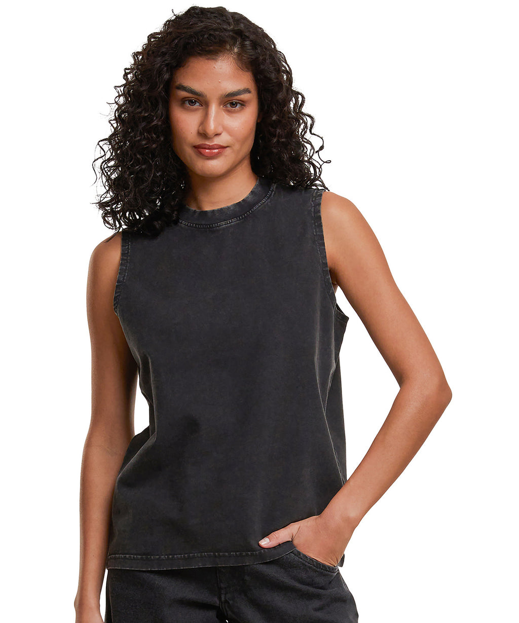 Womens vintage washed sleeveless tee
