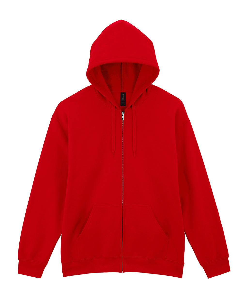 Softstyle midweight fleece adult full-zip hooded sweatshirt