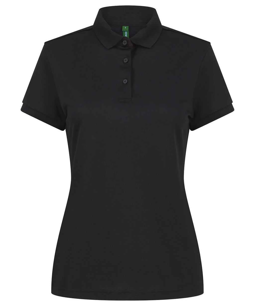 Womens recycled polyester polo shirt