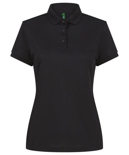 Womens recycled polyester polo shirt