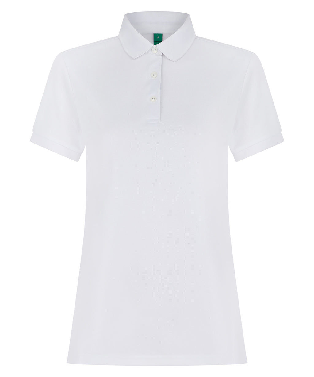 Womens recycled polyester polo shirt