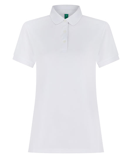 Womens recycled polyester polo shirt