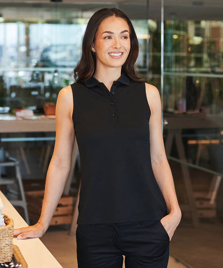Womens sleeveless Coolplus® polo shirt