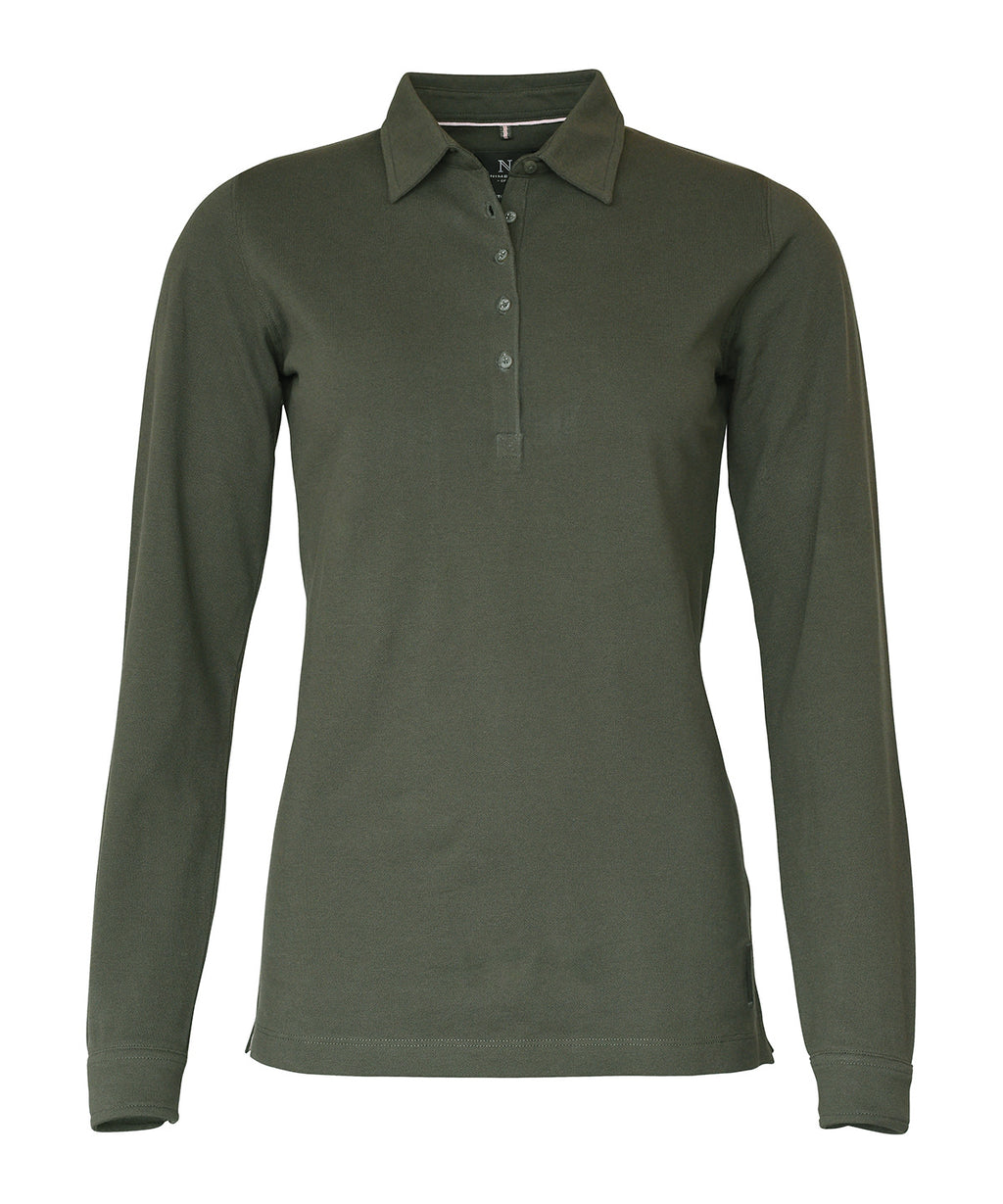 Womens Carlington  deluxe long sleeve polo