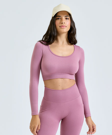 Womens TriDri® ribbed seamless '3D Fit' crop top