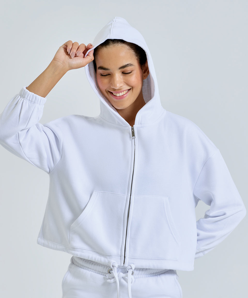 Womens TriDri® recycled drawstring full-zip hoodie