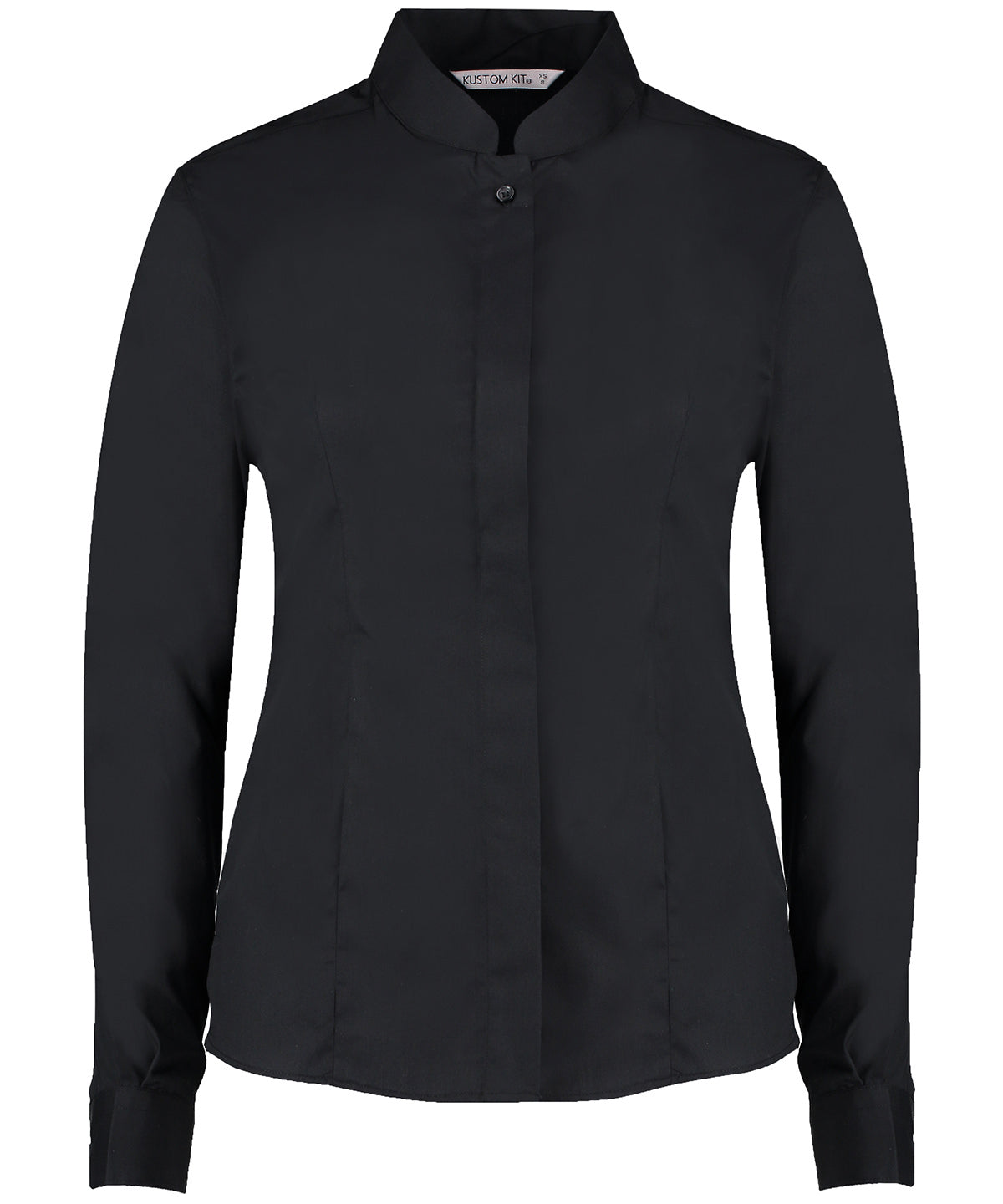 Womens Manderin Coolar Long Sleeve Shirt