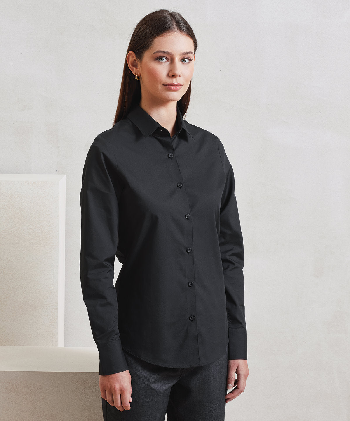 Women's Long Sleeve Poplin Shirt