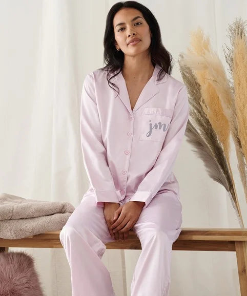 Ladies Satin Long Pyjamas
